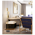 Modern luxury minimalist golden metal corner floor lamp